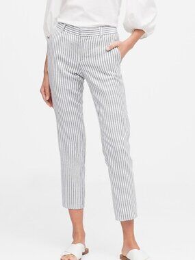 Banana Republic Avery Cropped Pinstripe Pant